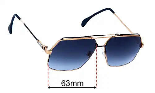 Sunglass Fix Lentilles de Remplacement pour Cazal MOD 734 - 63mm Wide Cazal MOD 734 Lentilles de Remplacement 63mm wide