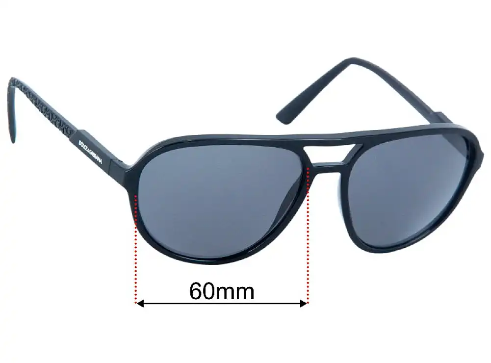 Dolce & Gabbana DG6150 Replacement Lenses 60mm Wide Dolce & Gabbana DG6150 Replacement Lenses 60mm Wide
