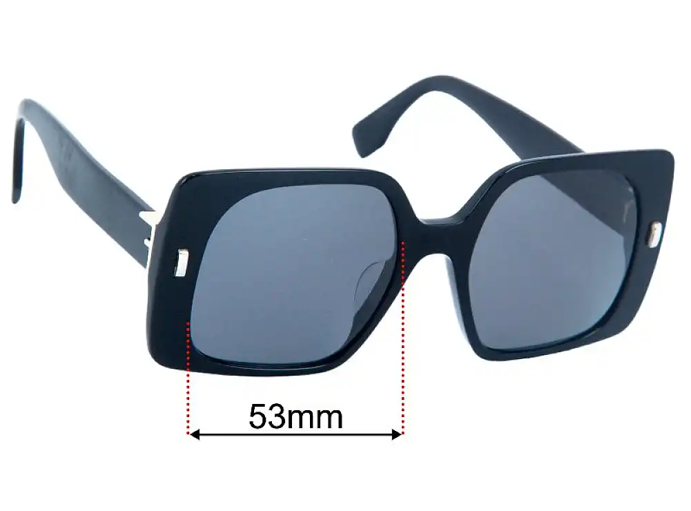 Sunglass Fix Lentilles de Remplacement pour Fendi FE 40036U - 53mm Wide Sunglass Fix Lentilles de Remplacement pour Fendi FE 40036U - 53mm Wide