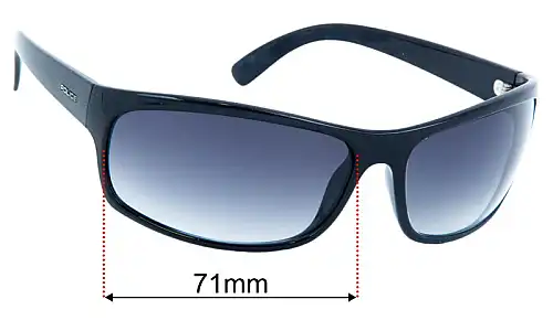 Sunglass Fix Lentilles de Remplacement pour Police Spectrum 1 S1863 - 71mm Wide Police Spectrum 1 S1863 Lentilles de Remplacement 71mm wide