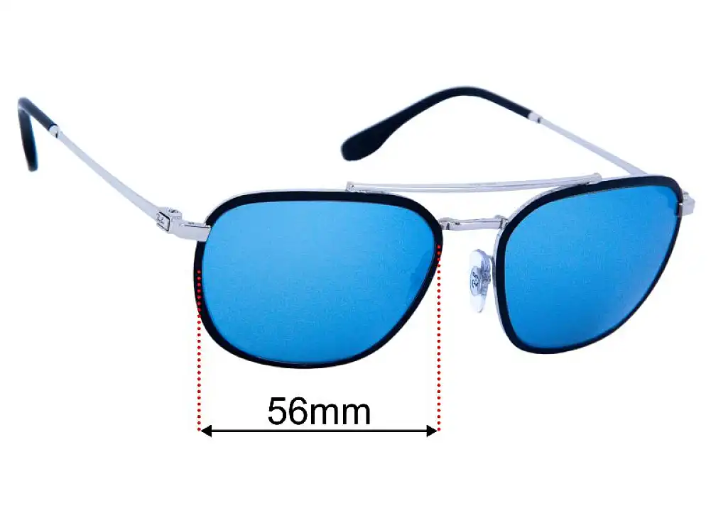 Sunglass Fix Lentilles de Remplacement pour Ray-Ban RB3708 - 56mm Wide Sunglass Fix Lentilles de Remplacement pour Ray-Ban RB3708 - 56mm Wide