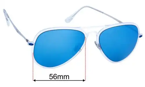 Sunglass Fix Verres de Remplacement pour Ray-Ban RB4211 LightRay - 56mm Wide Ray-Ban RB4211 LightRay Verres de Remplacement 56mm wide
