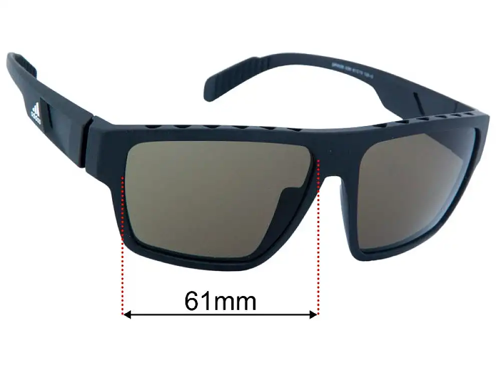 Sunglass Fix Lentilles de Remplacement pour Adidas SP0008 - 61mm Wide Sunglass Fix Lentilles de Remplacement pour Adidas SP0008 - 61mm Wide