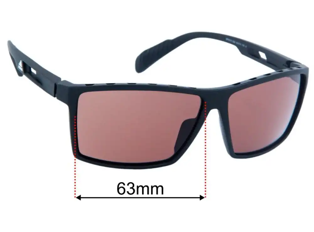 Sunglass Fix Lentilles de Remplacement pour Adidas SP0010 - 63mm Wide Sunglass Fix Lentilles de Remplacement pour Adidas SP0010 - 63mm Wide