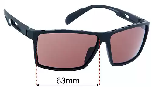 Sunglass Fix Lentilles de Remplacement pour Adidas SP0010 - 63mm Wide Adidas SP0010 Lentilles de Remplacement 63mm wide