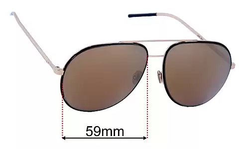 Sunglass Fix Lentilles de Remplacement pour Christian Dior DiorAstral - 59mm Wide Christian Dior DiorAstral Lentilles de Remplacement 59mm wide
