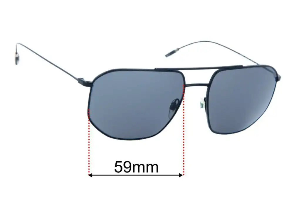 Sunglass Fix Lentilles de Remplacement pour Emporio Armani EA2097 - 59mm Wide Sunglass Fix Lentilles de Remplacement pour Emporio Armani EA2097 - 59mm Wide