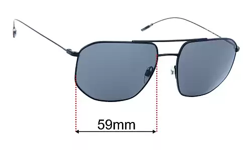 Sunglass Fix Lentilles de Remplacement pour Emporio Armani EA2097 - 59mm Wide Emporio Armani EA2097 Lentilles de Remplacement 59mm wide