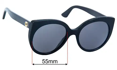Sunglass Fix Replacement Lenses for Gucci GG0325S - 55mm Wide Sunglass Fix Replacement Lenses Gucci GG0325S - 55mm Wide