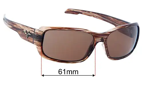 Sunglass Fix Lentilles de Remplacement pour Maui Jim MJ226 Hamoa Beach - 61mm Wide Maui Jim MJ226 Hamoa Beach Lentilles de Remplacement 61mm wide