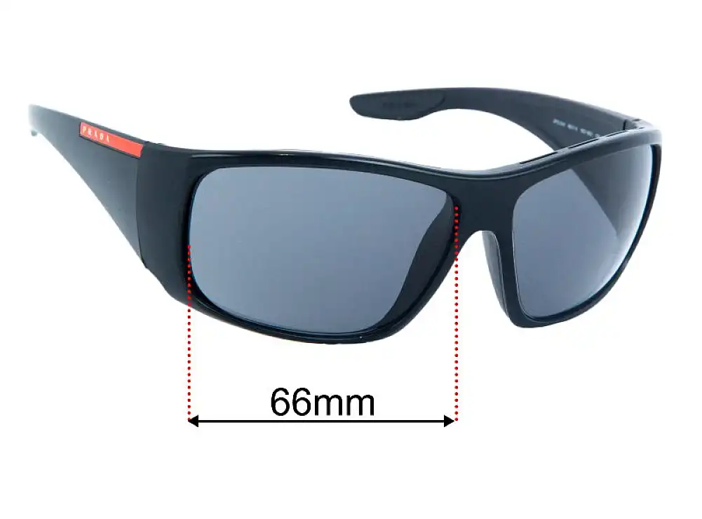 Sunglass Fix Lentilles de Remplacement pour Prada SPS04V - 66mm Wide Sunglass Fix Lentilles de Remplacement pour Prada SPS04V - 66mm Wide