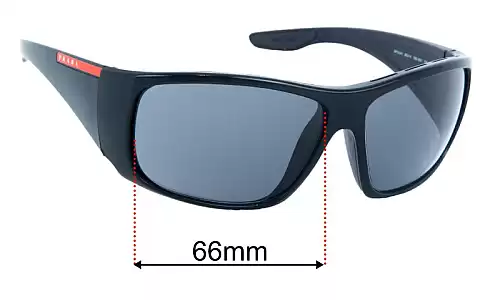 Sunglass Fix Lentilles de Remplacement pour Prada SPS04V - 66mm Wide Prada SPS04V Lentilles de Remplacement 66mm wide