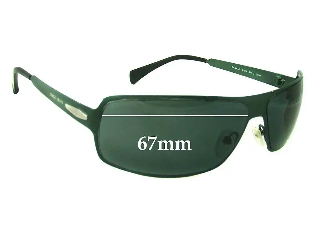 Sunglass Fix Lentilles de Remplacement pour Giorgio Armani GA 747/S - 67mm Wide Sunglass Fix Lentilles de Remplacement pour Giorgio Armani GA 747/S - 67mm Wide