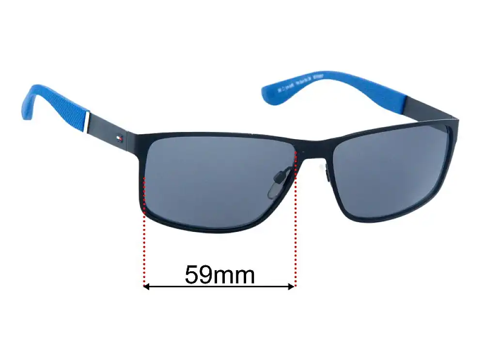 Sunglass Fix Lentilles de Remplacement pour Tommy Hilfiger TH Sun Rx 38 - 59mm Wide Sunglass Fix Lentilles de Remplacement pour Tommy Hilfiger TH Sun Rx 38 - 59mm Wide