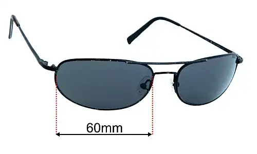 Sunglass Fix Lentilles de Remplacement pour Nautica N5021S - 60mm Wide Nautica N5021S Lentilles de Remplacement 60mm wide