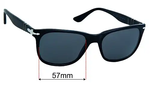 Sunglass Fix Verres de Remplacement pour Persol 3291-S - 57mm Wide Persol 3291-S Verres de Remplacement 57mm wide