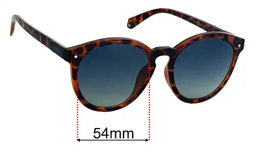 Sunglass Fix Replacement Lenses for Polaroid PLD 6034/F/S 54mm Polaroid PLD 6034/F/S Replacement Lenses 54mm wide