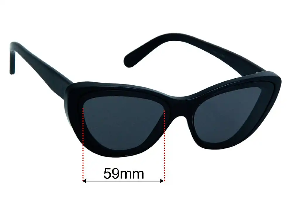 Sunglass Fix Lentilles de Remplacement pour Zimmermann Cosmo Cat Eye - 59mm Wide Sunglass Fix Lentilles de Remplacement pour Zimmermann Cosmo Cat Eye - 59mm Wide