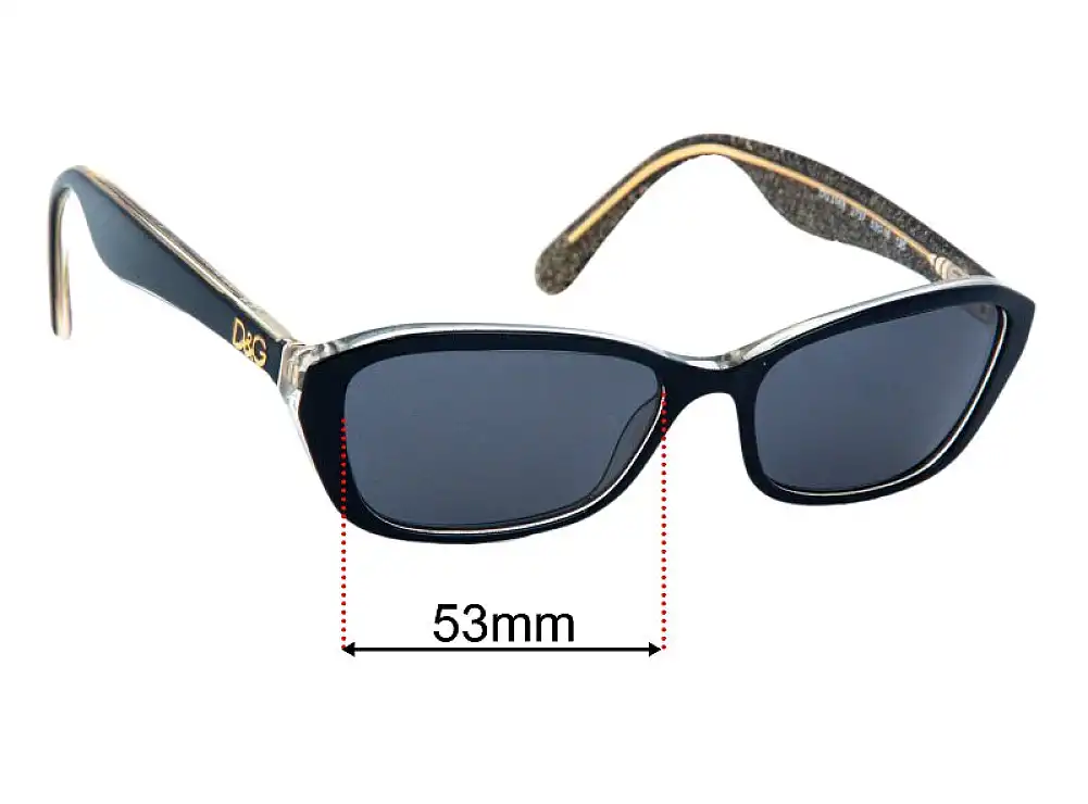 Sunglass Fix Lentilles de Remplacement pour Dolce & Gabbana DG3168 - 53mm Wide Sunglass Fix Lentilles de Remplacement pour Dolce & Gabbana DG3168 - 53mm Wide