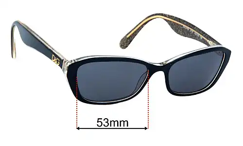 Sunglass Fix Lentilles de Remplacement pour Dolce & Gabbana DG3168 - 53mm Wide Dolce & Gabbana DG3168 Lentilles de Remplacement 53mm wide