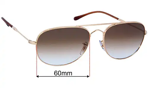 Sunglass Fix Lentilles de Remplacement pour Ray-Ban RB3735 Bain Bridge - 60mm Wide Ray-Ban RB3735 Bain Bridge Lentilles de Remplacement 60mm wide