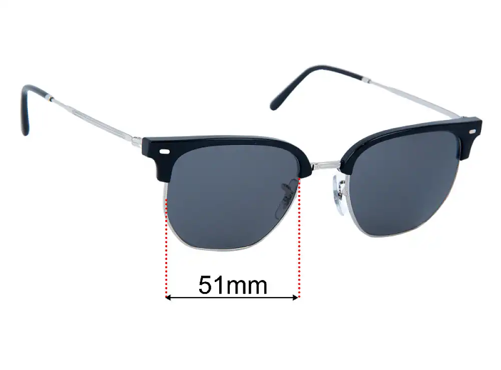 Sunglass Fix Lentilles de Remplacement pour Ray-Ban RB4416 New Clubmaster - 51mm Wide Sunglass Fix Lentilles de Remplacement pour Ray-Ban RB4416 New Clubmaster - 51mm Wide