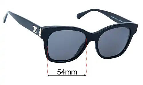 Sunglass Fix Lentilles de Remplacement pour Chanel 5482-H - 54mm Wide Chanel 5482-H Lentilles de Remplacement 54mm wide