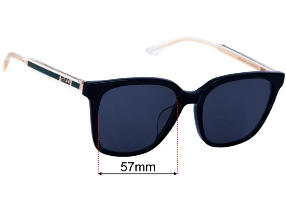 Sunglass Fix Lentilles de Remplacement pour Gucci GG1121SA - 57mm Wide Sunglass Fix Lentilles de Remplacement pour Gucci GG1121SA - 57mm Wide