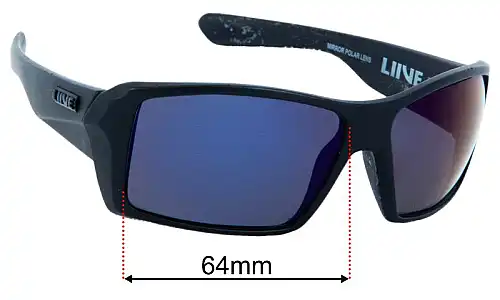 Sunglass Fix Lentilles de Remplacement pour Liive The Edge - 64mm Wide Liive The Edge Lentilles de Remplacement 64mm wide