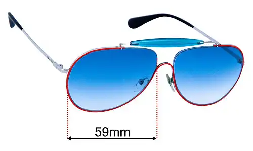 Sunglass Fix Lentilles de Remplacement pour Prada SPR56S - 59mm Wide Prada SPR56S Lentilles de Remplacement 59mm wide