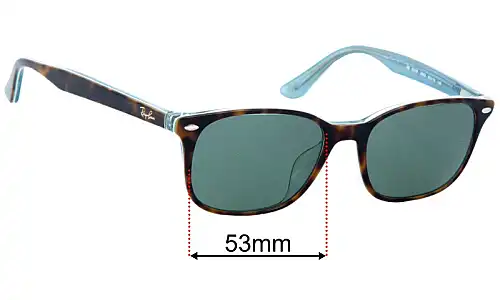 Sunglass Fix Lentilles de Remplacement pour Ray-Ban RB5375F - 53mm Wide Ray-Ban RB5375F Lentilles de Remplacement 53mm wide