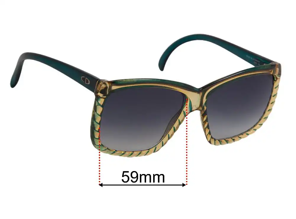 Sunglass Fix Lentilles de Remplacement pour Christian Dior 2065 - 59mm Wide Sunglass Fix Lentilles de Remplacement pour Christian Dior 2065 - 59mm Wide