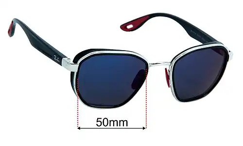 Sunglass Fix Lentilles de Remplacement pour Ray-Ban RB3674-M Scuderia Ferrari Collection - 50mm Wide Ray-Ban RB3674-M Scuderia Ferrari Collection Lentilles de Remplacement 50mm wide