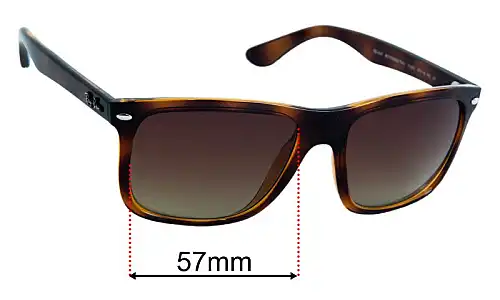 Sunglass Fix Lentilles de Remplacement pour Ray-Ban RB4547 Boyfriend Two - 57mm Wide Ray-Ban RB4547 Boyfriend Two Lentilles de Remplacement 57mm wide