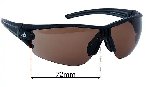 Sunglass Fix Lentilles de Remplacement pour Adidas A403 Evil Eye Halfrim L - 72mm Wide Adidas A403 Evil Eye Halfrim L Lentilles de Remplacement 72mm wide