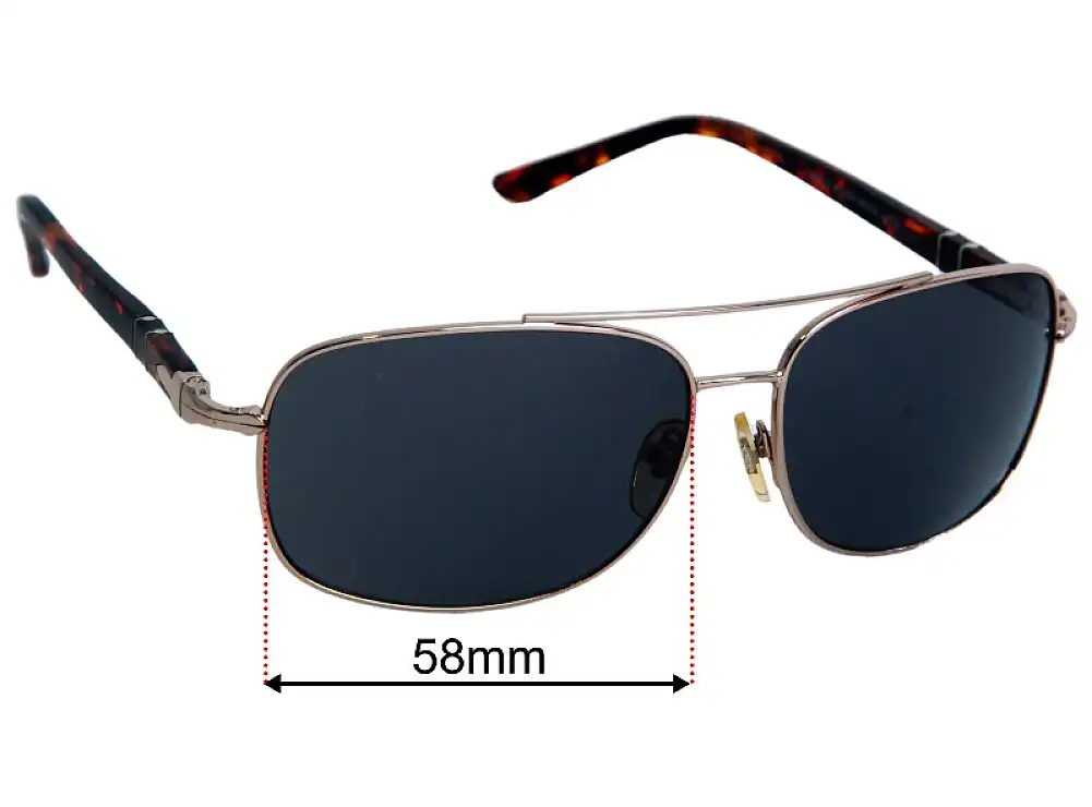 Sunglass Fix Lentilles de Remplacement pour Persol 2405-S - 58mm Wide Sunglass Fix Lentilles de Remplacement pour Persol 2405-S - 58mm Wide