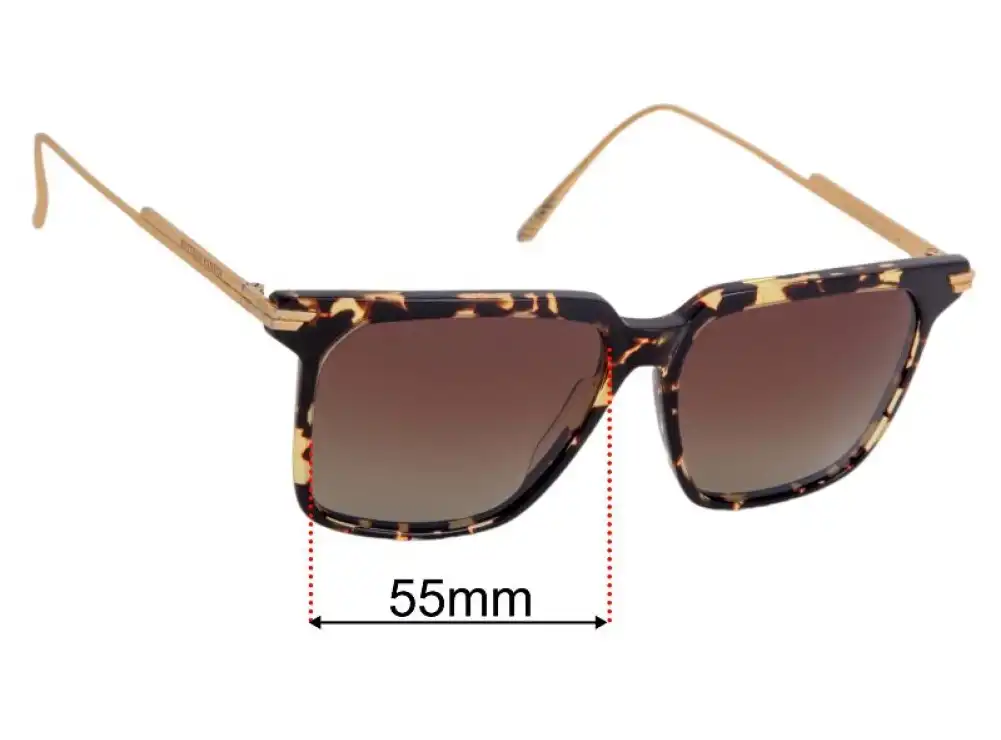 Sunglass Fix Lentilles de Remplacement pour Bottega Veneta BV 1006S - 55mm Wide Sunglass Fix Lentilles de Remplacement pour Bottega Veneta BV 1006S - 55mm Wide