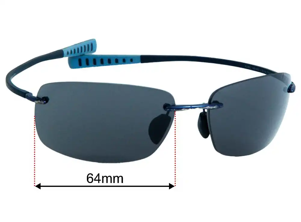 Sunglass Fix Lentilles de Remplacement pour Maui Jim MJ724 Kumu - 64mm Wide Sunglass Fix Lentilles de Remplacement pour Maui Jim MJ724 Kumu - 64mm Wide