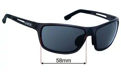 Sunglass Fix Lentilles de Remplacement pour Uvex RXd 4004 - 58mm Wide Uvex RXd 4004 Lentilles de Remplacement 58mm wide