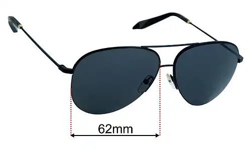 Sunglass Fix Replacement Lenses for Victoria Beckham VBS90 62mm Victoria Beckham VBS90 Replacement Lenses 62mm wide