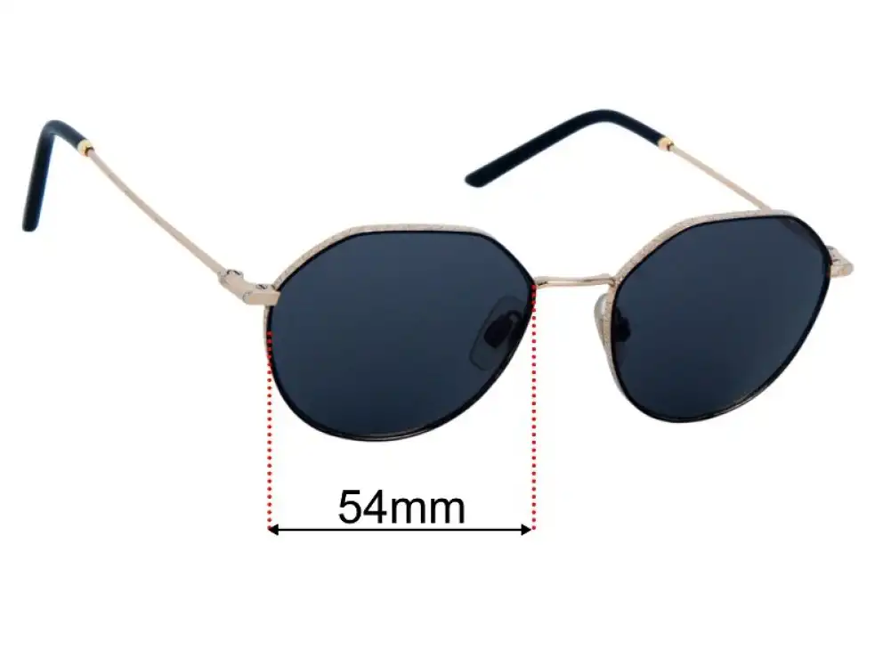 Sunglass Fix Verres de Remplacement pour Dolce & Gabbana DG2271 - 54mm Wide Sunglass Fix Verres de Remplacement pour Dolce & Gabbana DG2271 - 54mm Wide
