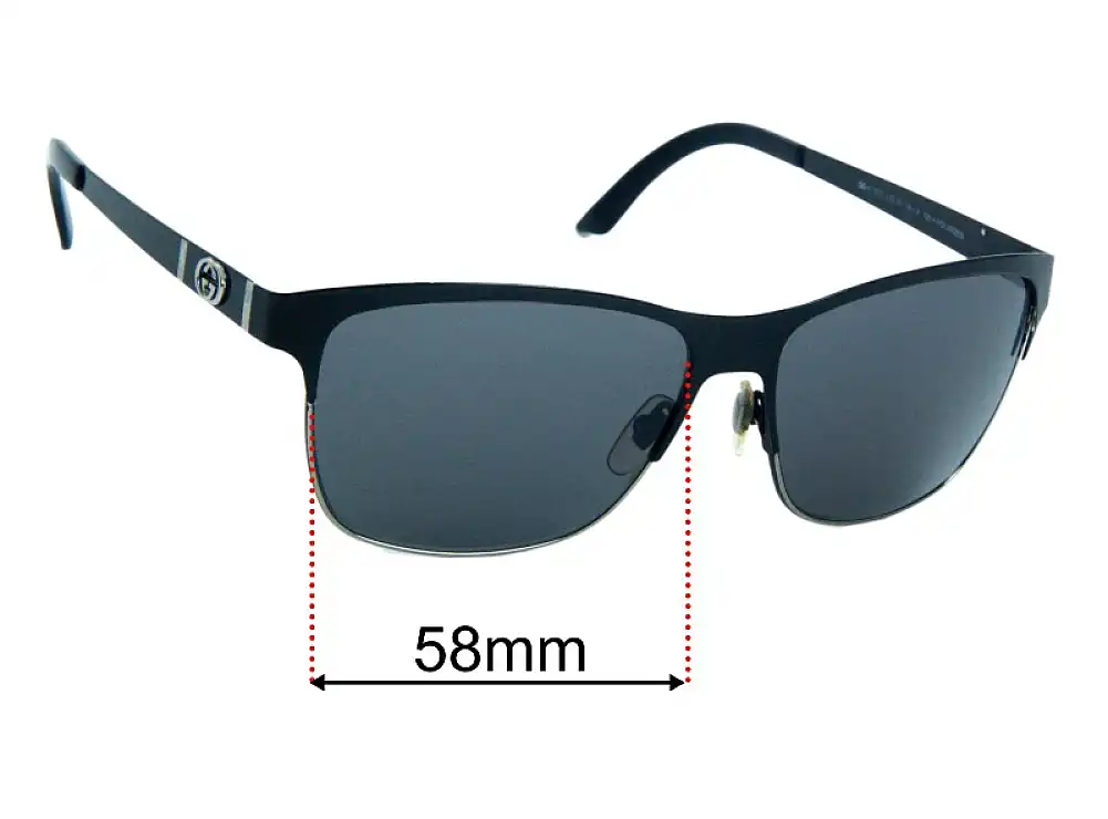 Sunglass Fix Lentilles de Remplacement pour Gucci GG4232/S - 58mm Wide Sunglass Fix Lentilles de Remplacement pour Gucci GG4232/S - 58mm Wide