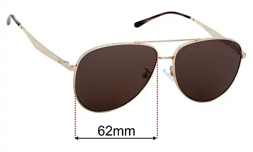 Sunglass Fix Verres de Remplacement pour Ray-Ban RB3712D - 62mm Wide Ray-Ban RB3712D Verres de Remplacement 62mm wide