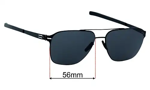 Sunglass Fix Lentilles de Remplacement pour IC! Berlin Jonathan I. - 56mm Wide IC! Berlin Jonathan I. Lentilles de Remplacement 56mm wide