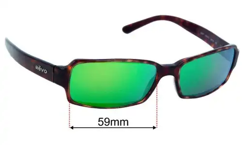 Sunglass Fix Verres de Remplacement pour Revo 2037 - 59mm Wide Revo 2037 Verres de Remplacement 59mm wide