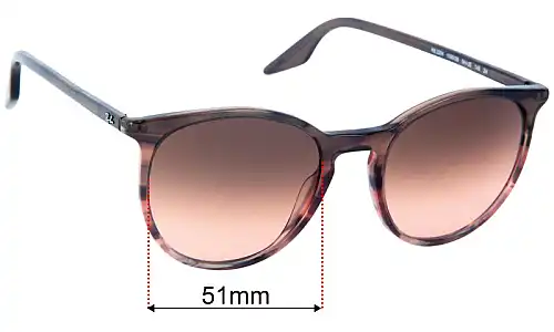 Sunglass Fix Verres de Remplacement pour Ray-Ban RB2204 - 51mm Wide Ray-Ban RB2204 Verres de Remplacement 51mm wide