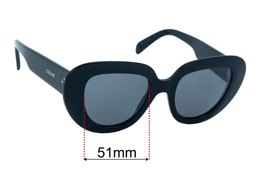 Sunglass Fix Verres de Remplacement pour Celine CL 40309I - 51mm Wide Sunglass Fix Verres de Remplacement pour Celine CL 40309I - 51mm Wide
