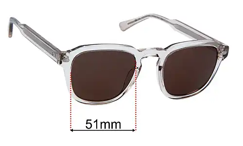 Sunglass Fix Verres de Remplacement pour Jimmy Fairly The Headlight - 51mm Wide Jimmy Fairly The Headlight Verres de Remplacement 51mm wide