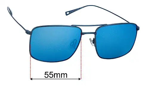 Sunglass Fix Replacement Lenses for Maui Jim MJ886 Aeko 55mm Replacement Lenses for Maui Jim MJ886 Aeko - 55mm Wide