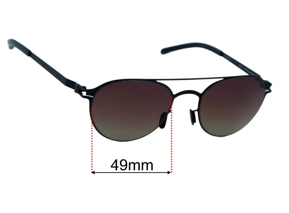 Sunglass Fix Verres de Remplacement pour Mykita Reginald - 49mm Wide Sunglass Fix Verres de Remplacement pour Mykita Reginald - 49mm Wide